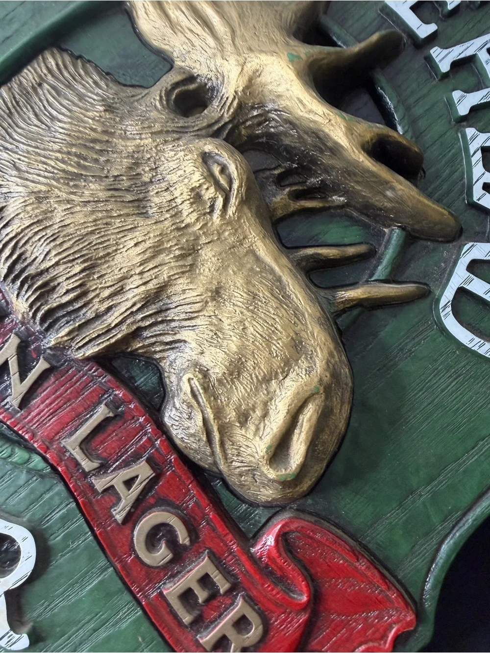 Moosehead Canadian Lager Beer Sign Vintage